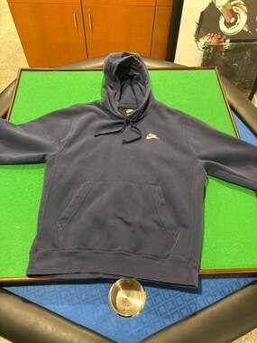 Nike Sportswear Club Fleece Pullover Hoodie Navy Blue Small
